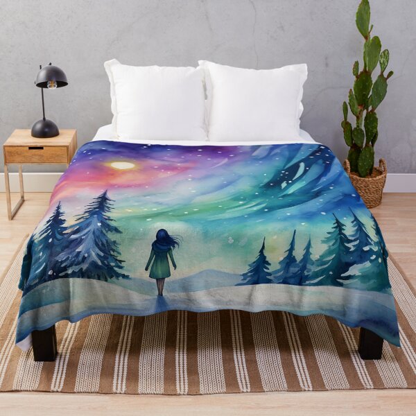 Item preview, Aurora borealis light landscape designed and sold by Art by Lilia.