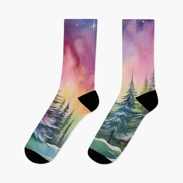 Item preview, Aurora borealis light landscape designed and sold by Art by Lilia.