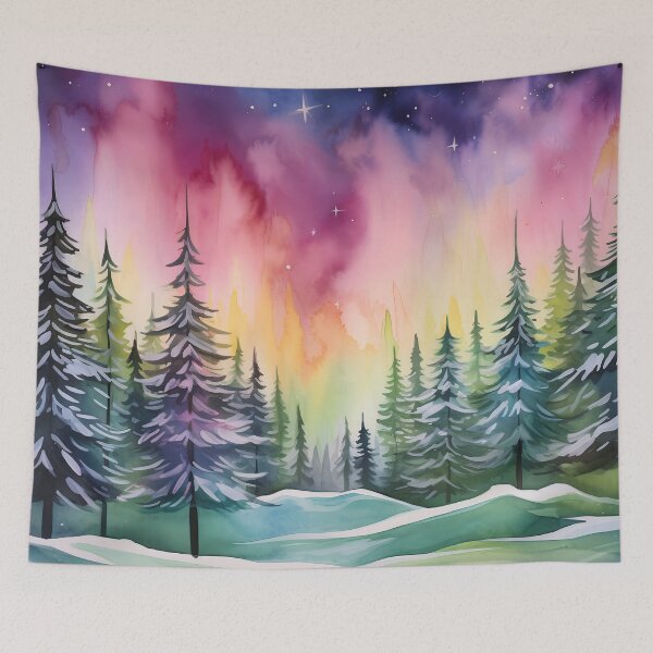 Item preview, Aurora borealis light landscape designed and sold by Art by Lilia.