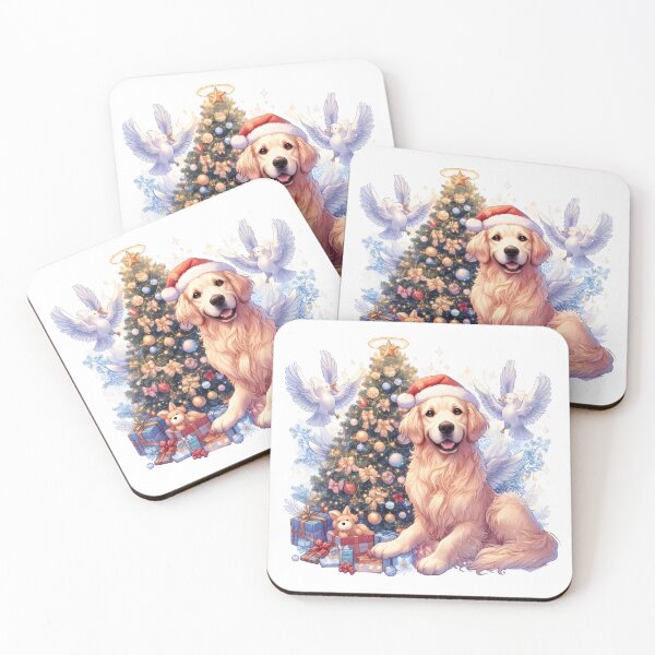 Item preview, Golden Retriever Christmas Tree designed and sold by GalaxyGraffiti.