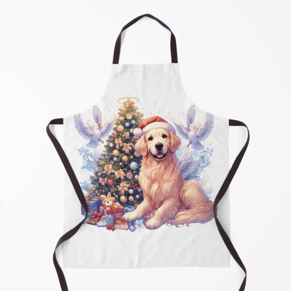 Item preview, Golden Retriever Christmas Tree designed and sold by GalaxyGraffiti.