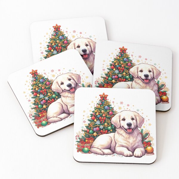 Item preview, Golden Retriever Christmas Tree designed and sold by GalaxyGraffiti.