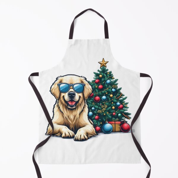 Item preview, Golden Retriever Christmas Tree designed and sold by GalaxyGraffiti.