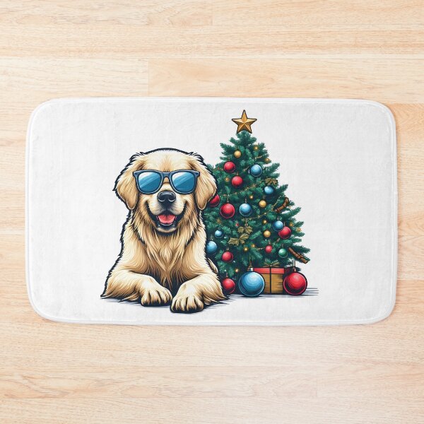 Item preview, Golden Retriever Christmas Tree designed and sold by GalaxyGraffiti.