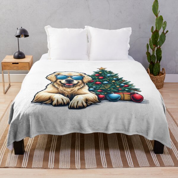 Item preview, Golden Retriever Christmas Tree designed and sold by GalaxyGraffiti.
