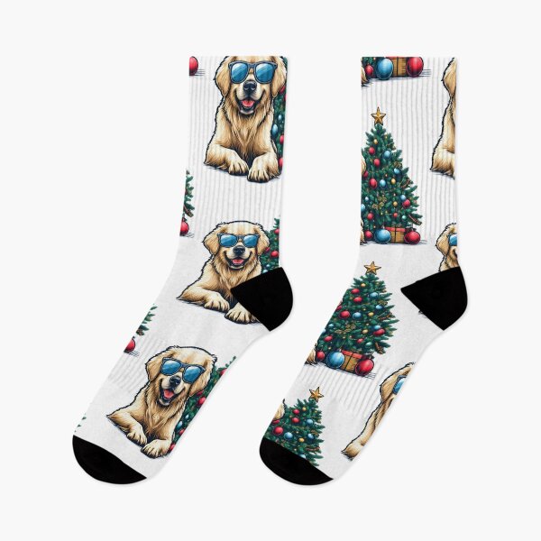 Item preview, Golden Retriever Christmas Tree designed and sold by GalaxyGraffiti.