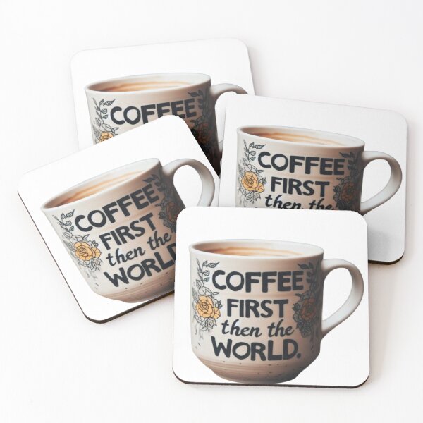 Item preview, Coffee First Then The World designed and sold by bkbh.