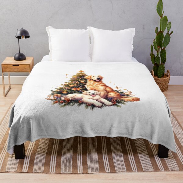 Item preview, Golden Retriever Christmas Tree designed and sold by GalaxyGraffiti.