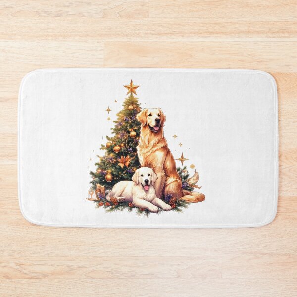 Item preview, Golden Retriever Christmas Tree designed and sold by GalaxyGraffiti.