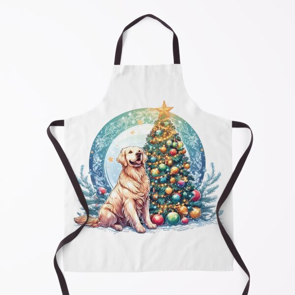 Item preview, Golden Retriever Christmas Tree designed and sold by GalaxyGraffiti.