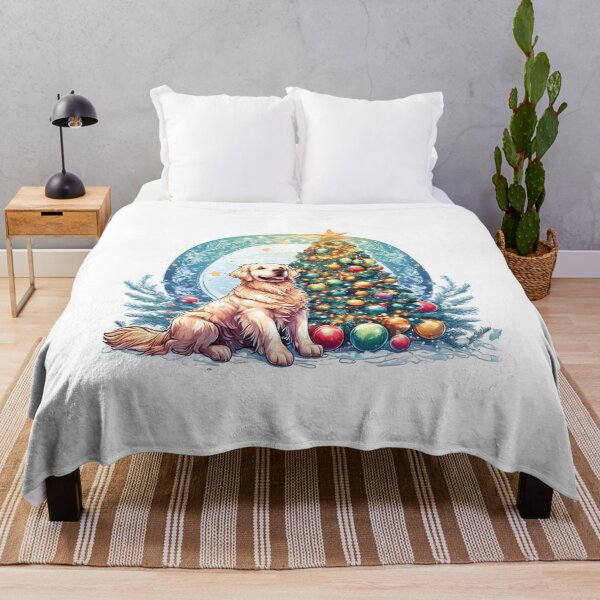 Item preview, Golden Retriever Christmas Tree designed and sold by GalaxyGraffiti.