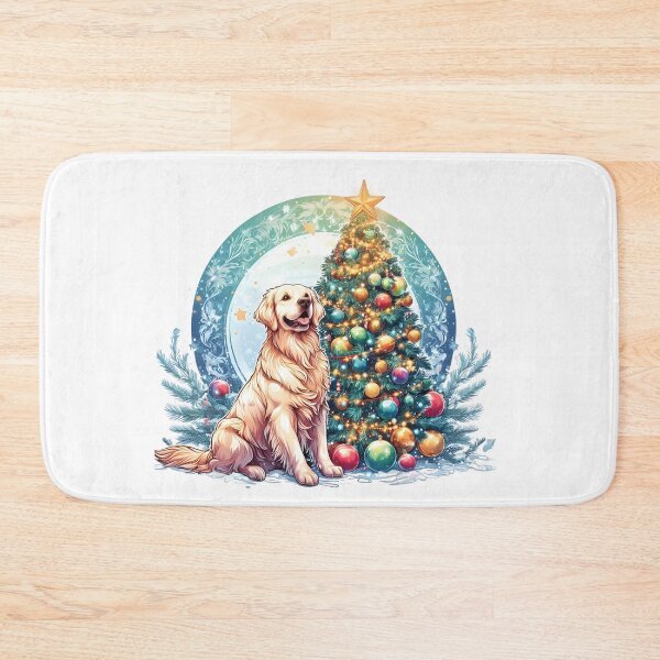 Item preview, Golden Retriever Christmas Tree designed and sold by GalaxyGraffiti.