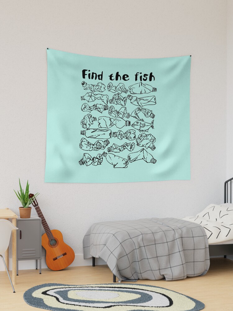 Find the fish and save the ocean from plastic pollution Tapestry