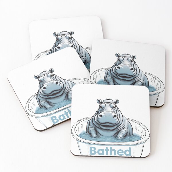 Item preview,  Hippopotamus in the bathtub designed and sold by StyleSketch.