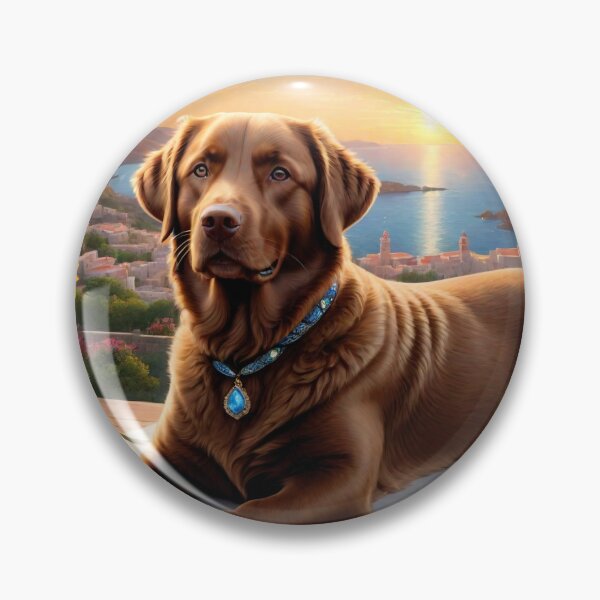 Item preview, Majestic Chesapeake Bay Retriever with Labradorite designed and sold by btcethnft.