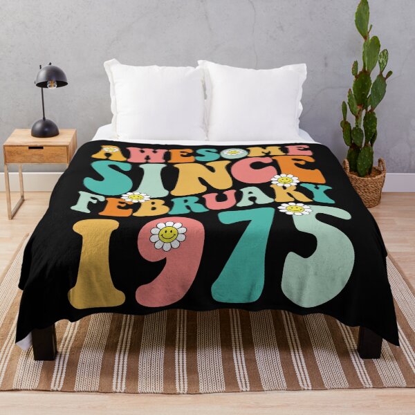 Item preview, Awesome Since February 1975 | Made In 1975 | Retro Groovy Birthday designed and sold by Christina-grich.