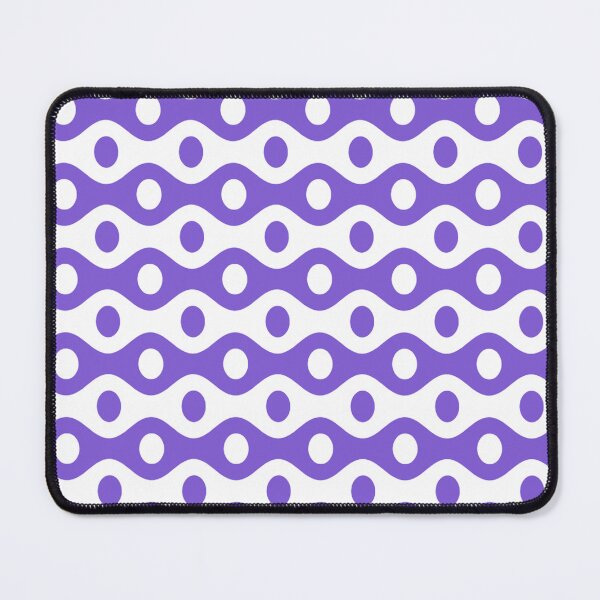 Item preview, Lavender Purple Wavy Lines Circular Dots Playful Retro Flowing Art Nouveau Opart Pattern designed and sold by PenguinForests.