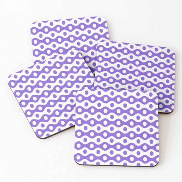 Item preview, Lavender Purple Wavy Lines Circular Dots Playful Retro Flowing Art Nouveau Opart Pattern designed and sold by PenguinForests.