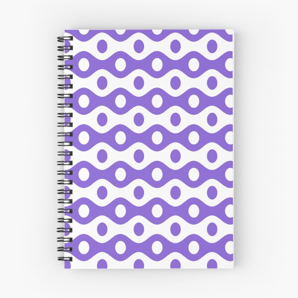 Item preview, Lavender Purple Wavy Lines Circular Dots Playful Retro Flowing Art Nouveau Opart Pattern designed and sold by PenguinForests.