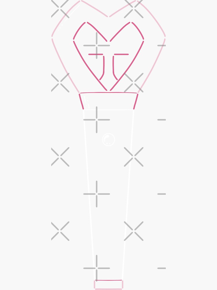 Lightstick Line-Art Sticker for Sale by JesskeCreations