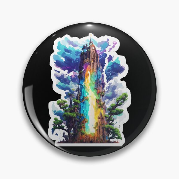 Item preview, Major Arcana The Tower - High Castle Struck by Lightning Tarot Card designed and sold by Pixel Waite.