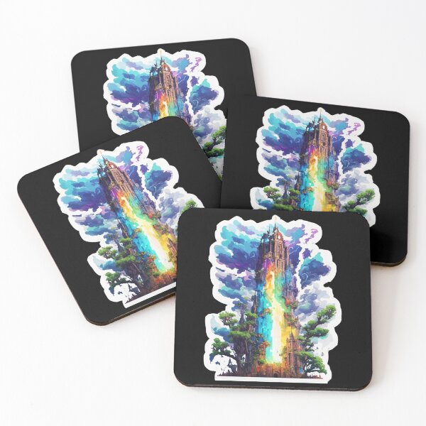 Item preview, Major Arcana The Tower - High Castle Struck by Lightning Tarot Card designed and sold by Pixel Waite.