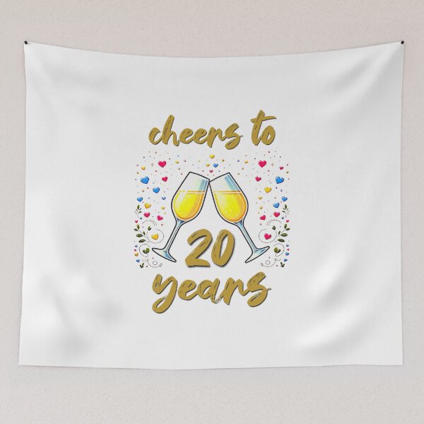 Item preview, Cheers to 20 years Anniversary Celebrating designed and sold by 4TeeToo.