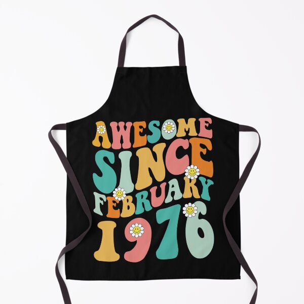 Item preview, Awesome Since February 1976 | Made In 1976 | Retro Groovy Birthday designed and sold by Christina-grich.