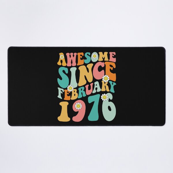 Item preview, Awesome Since February 1976 | Made In 1976 | Retro Groovy Birthday designed and sold by Christina-grich.