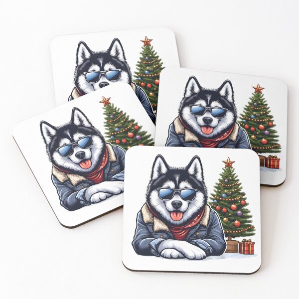 Item preview, Husky Christmas Tree designed and sold by GalaxyGraffiti.
