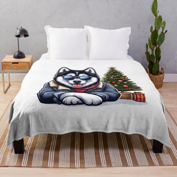 Item preview, Husky Christmas Tree designed and sold by GalaxyGraffiti.