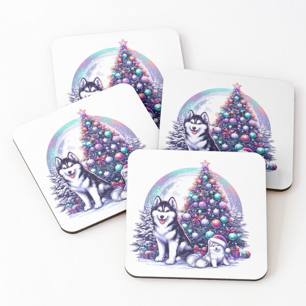 Item preview, Husky Christmas Tree designed and sold by GalaxyGraffiti.