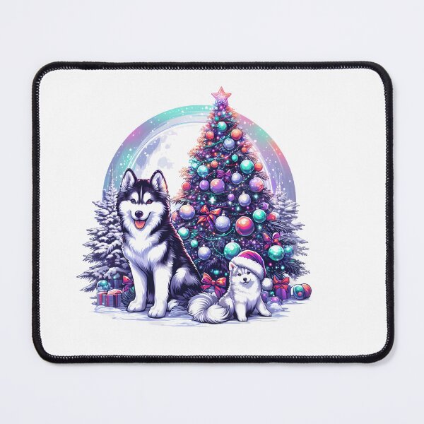 Item preview, Husky Christmas Tree designed and sold by GalaxyGraffiti.