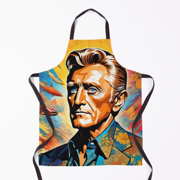 Item preview, Colorful digital portrait inspired by Kirk Douglas on pop art background designed and sold by clon-dot-net.