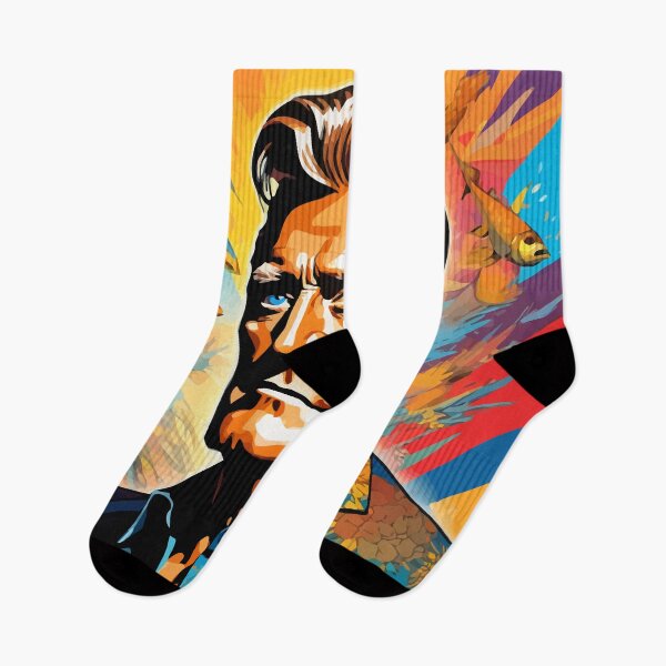 Item preview, Colorful digital portrait inspired by Kirk Douglas on pop art background designed and sold by clon-dot-net.