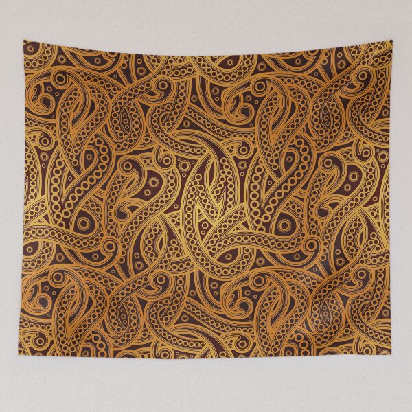 Item preview, Golden Elegance - Ornate Paisley Pattern designed and sold by RuyaFab.