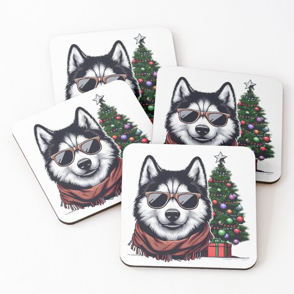 Item preview, Husky Christmas Tree designed and sold by GalaxyGraffiti.