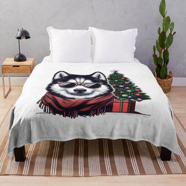 Item preview, Husky Christmas Tree designed and sold by GalaxyGraffiti.