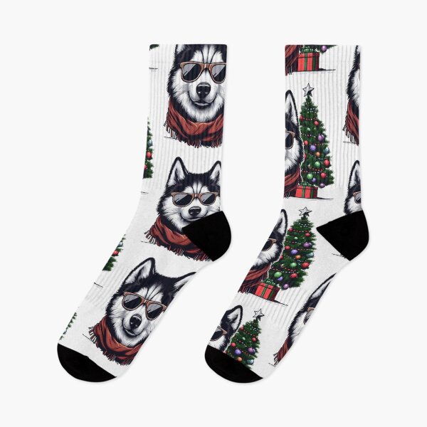 Item preview, Husky Christmas Tree designed and sold by GalaxyGraffiti.
