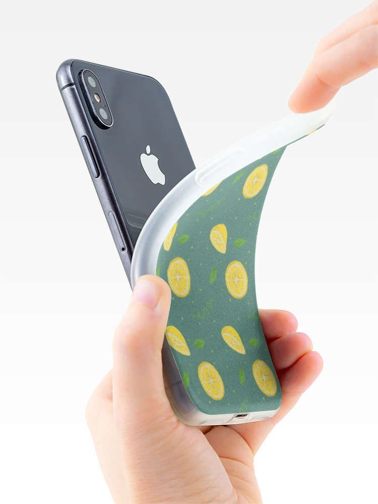 Thumbnail 4 of 5, iPhone Case, Lemon Slice Leaves Pattern designed and sold by InversionGraph.