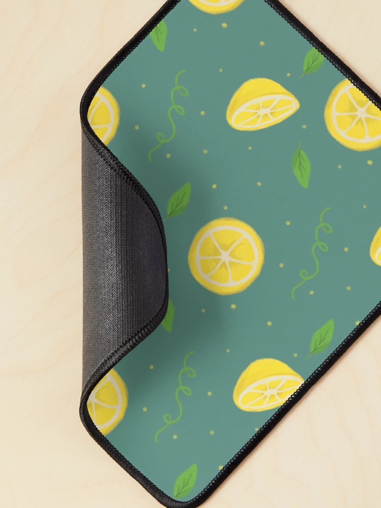 Thumbnail 2 of 5, Mouse Pad, Lemon Slice Leaves Pattern designed and sold by InversionGraph.