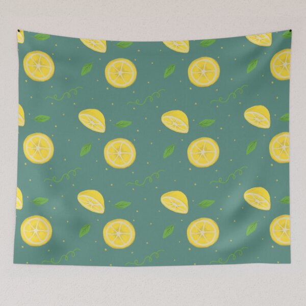 Item preview, Lemon Slice Leaves Pattern designed and sold by InversionGraph.