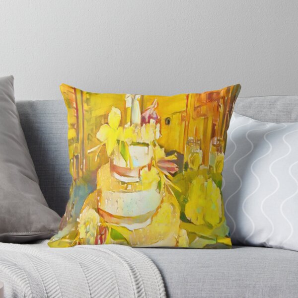 Item preview, Yellow Wedding Cake With Couple designed and sold by adelineyeohp.