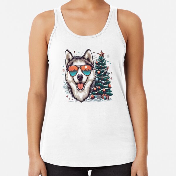 Item preview, Husky Christmas Tree designed and sold by GalaxyGraffiti.