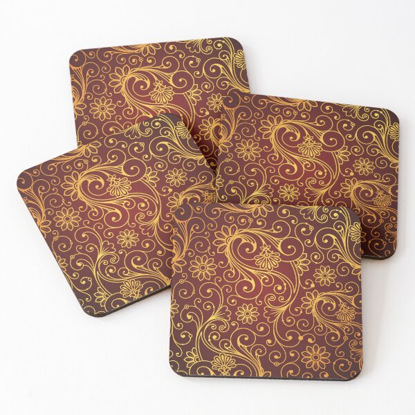 Item preview, Regal Flourish - Majestic Gold Floral Pattern designed and sold by RuyaFab.