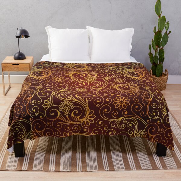 Item preview, Regal Flourish - Majestic Gold Floral Pattern designed and sold by RuyaFab.