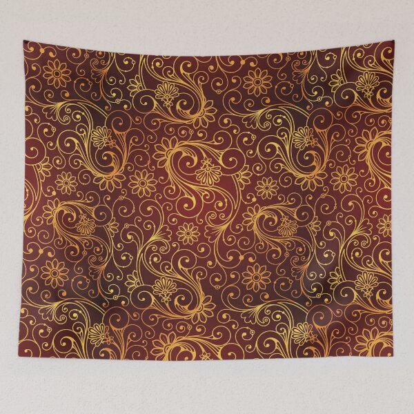 Item preview, Regal Flourish - Majestic Gold Floral Pattern designed and sold by RuyaFab.