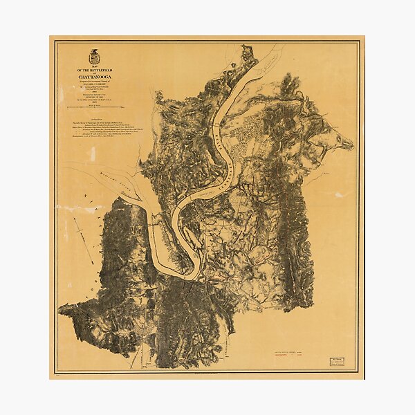 Item preview, Map of Civil War Battlefield of Chattanooga (1875) designed and sold by allhistory.