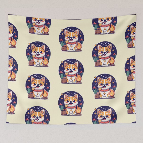 Item preview, Kawaii Campfire Corgi designed and sold by NormadWorld.