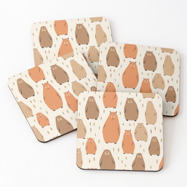 Item preview, Capybara Pattern | Sticker designed and sold by NicolasGlowArt.